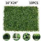 10x Artificial Privacy Fence Grass Panel Boxwood Mat Wall Hedge Decor 24"x16"