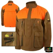 BROWNING PHEASANTS FOREVER UPLAND FIELD JACKET COAT W/ LOGO BROWN BLAZE CANVAS