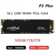 Crucial P3 Plus 500GB 1TB 2TB M.2 SSD PCIe 4.0 NVMe 3D NAND Solid State Drive