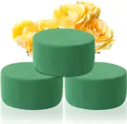 round Floral Foam Blocks, 3.2" X 1.6" Green Wet Dry Flower Foam Plant Foam for F