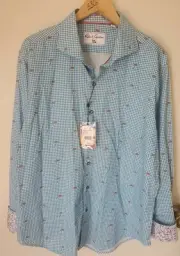 ROBERT GRAHAM xl SIP IT SHIRT LONG SLEEVE TAILORED FIT STRETCH NWT