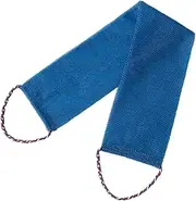 "Abbraccia" Exfoliating Washcloth Exfoliating Towel Bath Wash Cloth with Handles African Net Sponge, Blue