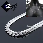 24"MEN's Stainless Steel 5mm Silver Miami Cuban Curb Link Chain Necklace*N155