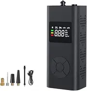 Multifunctional A Pump Cordl A Compressor Portable Digital Electric Tire Inflator Power Bank with Auto-Off Function Light Safe Hammer for Car cycle ycle Tires s Black