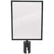 Vertical Paper Sign Holder with Acrylic Frame, Fits 2.5” Diameter Crowd Contr...