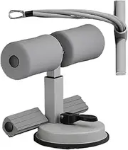 Abdominal Sit Up Machine - Sit Up Assistant with Double Suction Cup Pull Rope, Adjustable Sit Up Bar with Suction Cup Floor Bracket | Abdominal Trainer Assistant Training Equipment Floor Bar for