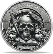 RYUKENLM Memento Mori Coin Skull Challenge Coins Stoic Reminder Token Inspirational Stoicism Gifts for Daily Practice EDC Coins