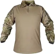 SINAIRSOFT G3 Tactical Shirt with Knee Pads,Airsoft Paintball Hunting Outdoor T-Shirt,Combat Army Long Sleeve BDU Shirt Top