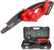 Mini Chainsaw Cordless 8 Inch, Mini Electric Chainsaw with Safety Lock, Handheld Small Chainsaw for Tree Pruning Wood Cutting