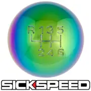 175E METAL NEO CHROME MANUAL SHIFT KNOB FOR 6RUL REVERSE SHORT THROW 10X1.5 K14