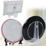 5Pcs Plastic Photo Picture Frame Plate Easel Mirror Display Stand Holders Decor