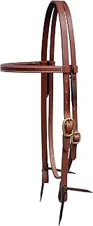 BLACK HOOF Straight Browband Working Tack Oiled Russet Harness Headstall