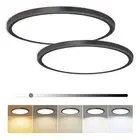 2 Pack 16 Inch Dimmable LED Flush Mount Ceiling Light 4800LM Round Light Fixt...