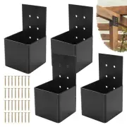 4 Pack Pergola Joist Brackets - Connector Brace for 4x4 Wood Posts, Post Top ...