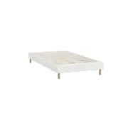 Bed Frame King Single Size Bed Base White Boucle