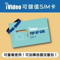 在飛比找蝦皮購物優惠-★iVideo★【可儲值上網SIM卡】可重複使用  儲值卡 