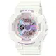 【CASIO 卡西歐】BABY-G 迷人光芒 珠光色雙顯錶款 白 BA-110FH-7A_43.4mm