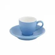 48x Espresso Cup & Saucer Breeze Blue 75mL Bevande Cono Expressso Coffee Cups