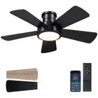 Ceiling Fans with Lights,Modern Low Profile Ceiling Fan with Remote Control,5...