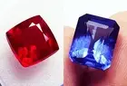 Natural Tanzanite & Ruby 8 to 10 Ct Loose Gemstone Perfect Pair Certified RM50