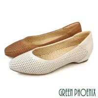 在飛比找ETMall東森購物網優惠-GREEN PHOENIX 女 娃娃鞋 便鞋 包鞋 內增高 