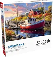Buffalo Games - Old Boathouse - 500 Piece Jigsaw Puzzle for Adults Challenging Puzzle Perfect for Game Nights - Finished Size 21.25 x 15.00