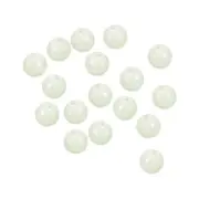 200Pcs 12mm Dia Round Soft Plastic Glow Fishing Beads Tackle Tool, White
