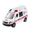 Hospital Rescue Ambulance Police Metal Cars Kids Toy Pull Back Sound And Lights.