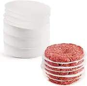 500pcs Hamburger Patty Paper, 4.5IN Non-Stick Wax Papers, Round Parchment Paper, Food-Grade Burger Sheets for Patty Separating, Freezing, BBQ, Ground Beef and Turkey