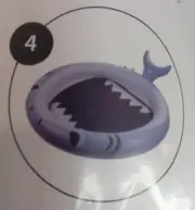 OZMI Inflatable Shark Kiddi Pool Sprinkler Splash Pad Dogs Pets Outdoor Fun NIB