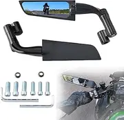 Xintre Racing Motorcycle Mirrors Universal 10mm and 8mm Stealth Wind Wing Side Mirrors Compatible with Honda Yamaha Kawasaki Z400 Z650 Z900 Suzuki Duke 1290 Super Duke R Evo ABS 390 Street Bike