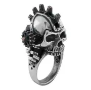 Alchemy Gothic Empire Steam Punk Ring, Two-Tone, Swarovski Crystal, Pre-owned