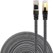 DanYee CAT8 Ethernet Cable 50m Network Cables Braided 40Gbps 2000Mhz SFTP Wires CAT 7 RJ45 Ethernet Cable Compatible with Gaming PS5 Xbox PC Modem Router (CAT8-50m)