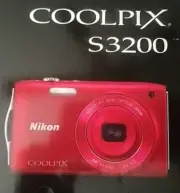 Nikon COOLPIX S3200 16.0 MP Digital Camera Red, Slim Body, 6X, 720p, Never Used