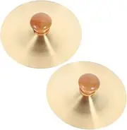 LIGHTAOTAO 1 Pair Traditional Rhythm Cymbals 7cm Mini Hand Cymbals for Bands Drums and Festive Celebrations