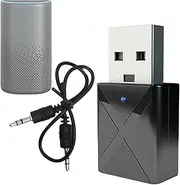 Wireless Receiver | 5.0 Desktop Wireless Adapter | Plug-and-Play Computer TV Receiver 2-in-1 USB Transmitter for Coffee Shop
