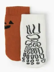 Gymboree Boys Halloween Skeleton Pumpkin 2 pk Socks NWT 0-6 m