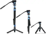 SIRUI Camera Tripod Monopod Kit P-325FS+VA-5 Carbon Fiber w Fluid Video Head s