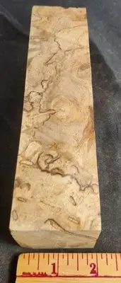 Gorgeous Spalted Maple Burl Turning Blank 8" x 2" x 2"