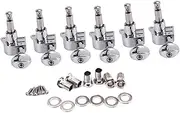 Mikinona 6 Guitar Tuning Pegs Gc206f Electric Guitar Machine Heads Silver Essential Replacement