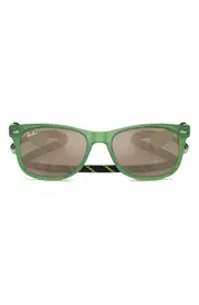 Ray-Ban Kids' Junior Wayfarer 47mm Square Sunglasses in Opal Green at Nordstrom One Size