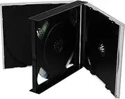 5 x Professional Grade Multi 3 Black CD DVD Blu-Ray Disc Case with Trays and 22mm Spine - Trusted Choice for Music Companies and CD Multipacks