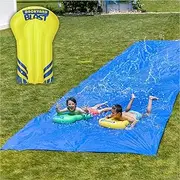 Backyard Blast - 30' x 6' Heavy Duty Waterslide with Sprinkler - Easy to Setup - Extra Thick to Prevent Rips & Tears
