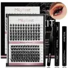 144PCS DIY Eyelash Extension Kit – Black Lash Clusters for Bold & Beautiful Lash