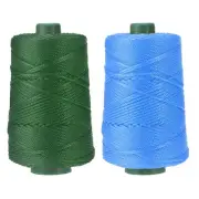 2 Pcs Polyester Macrame Cord, 3mm x 219 Yards Macrame Cords - (Light Blue/Green)