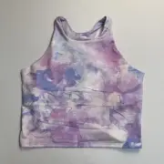Tek Gear Longline Bra Tank Built in Shelf Bra Girl's Size 14 Plus Pink Purple