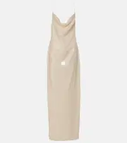 [Magda Butrym] Magda Butrym Sequined open-back gown AU 14 neutrals