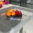Transparent Acrylic Cutting Boards with Lip Countertop Protector Kitchen