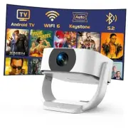 【Built-in Apps】Android Smart Projector with Electric Focus & Auto Keystone,