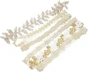 ULDIGI 6Pcs Flower Headbands for Elastic Hair Accessories with Lace Floral Design Hair Bands for Special Occasions and Daily Wear Comfortable and Durable Headwear
